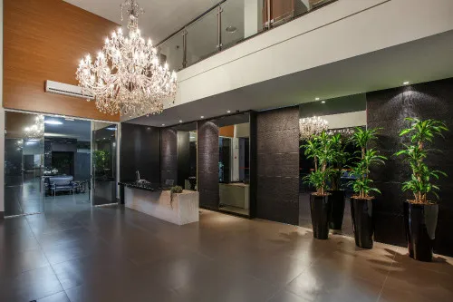 Hall da clínica parceira Senso em Maringá
